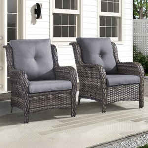 Gymojoy Outdoor Patio Chair with Table High Back Club Chair - 1 of 4