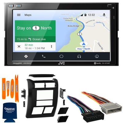 JVC KW-M750BT 6.8" Apple CarPlay/Android Auto Kit,Harness,Antenna Adapter