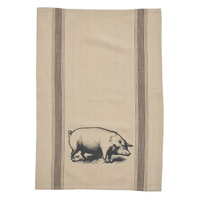 C&F Home Pig Feed Sack Woven Cotton Kitchen Towel