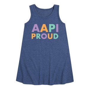 Girls' - Instant Message - AAPI Proud Graphic Sleeveless Aline Dress - 1 of 4