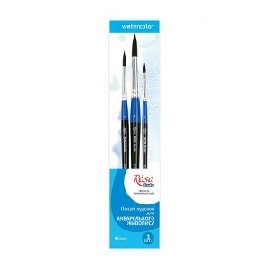 ROSA Studio Set of paint brushes 1. Squirrel. 3pc. Round (N 1,4,8 ...