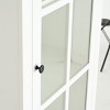 INFURNIC Decorative Storage Cabinets Tall Freestanding Pantry with Glass Door Lattice Window and Double-Action Door, White, 23.65"*24.25"*75.25" - 4 of 4