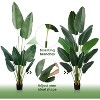 Tree City 6 Ft Artificial Bird of Paradise Plant - Fake Tropical Palm Tree with Pot, Realistic Banana Leaf, 2 Pack - 4 of 4