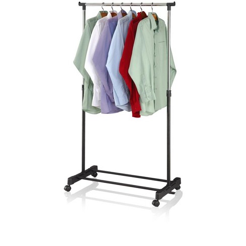 Adjustable Single Rod Garment Rack Black - Room Essentials™ : Target