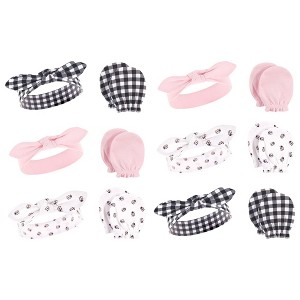 Hudson Baby Infant Girl 12Pc Headband and Scratch Mitten Set, Lady Bug, 0-6 Months - 1 of 2