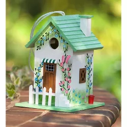 Plow & Hearth - Colorful Cottage Outdoor Garden Birdhouse