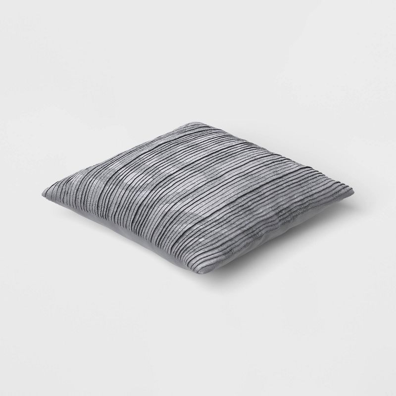 Geometric Patterned Pleated Satin with Metallic Embroidery Square Throw Pillow - Threshold™, 4 of 6
