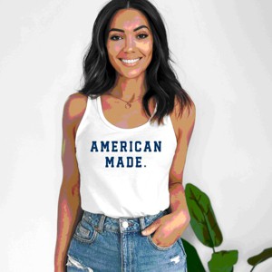 Simply Sage Market American Made Varsity Racerback Tank - 1 of 4