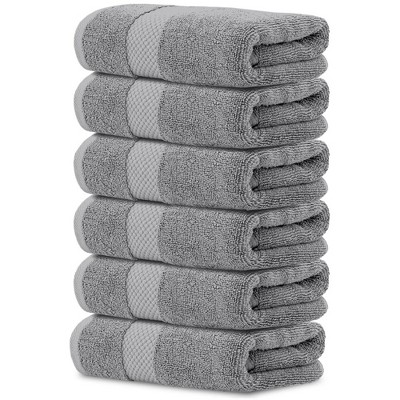 White Classic Luxury Grey Bath Sheet Towels 2 Pcs Set, Extra Large 35x70  Inch | 2 Pack, Grey