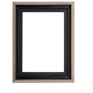Creative Mark Illusions Floater Frame for 3/4" Depth Stretched Canvas Paintings & Artwork - [Black with Antique Silver] - 1 of 4
