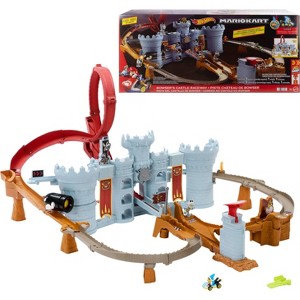 Hot Wheels Mario Kart Bowser’s Castle Track Set with 1:64 Scale Die-Cast Kamek Toy Vehicle and Storage - 1 of 4
