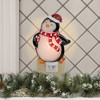 Northlight 6" Black and Red Happy Penguin in Santa Hat Christmas Night Light - 2 of 4