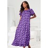 Dreams & Co. Petite Long Floral Print Cotton Gown - 4 of 4
