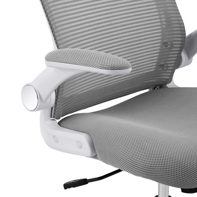 Modern Gray Mesh Ergonomic Office Chair with Adjustable Arms