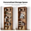 GlasFlength Decorative Bookshelf Creative and Unique Styling, Multifunctional Storage with Open Display Bookshelves, Brown, 23.8"*9.2"*63" - 3 of 4