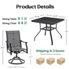 Maggift Patio Seating Sets, 5-Piece Outdoor Table and Chairs Set, with Swivel Chairs, Patio Table, Paded, for Poolside, Gray, 25.2"*25.2"*48.6" - 2 of 4