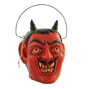Cody Foster 6.0 Inch Mischievous Devil Candy Bucket Halloween Vintage-Looking Horns Decorative Buckets - 1 of 4