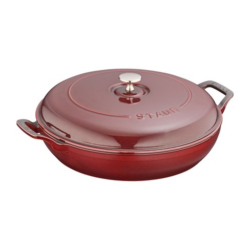 Staub Cast Iron 11-inch Traditional Skillet - Grenadine, Made in France