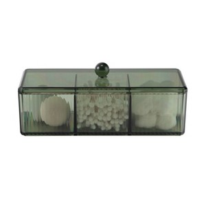 Thinkspace 3 Compartment Storage Container with Lid Green - 1 of 4