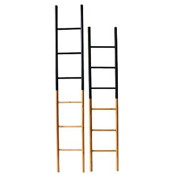 VIP Metal 71 in. Black 2-Color Ladder Set of 2
