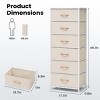 Pellebant Vertical Dresser for Bedroom 6 drawer Storage Tower Steel Frame Wood Top Easy Pull Non-woven Fabrics Drawer - 2 of 4