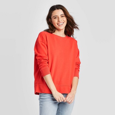 red womens sweatshirt