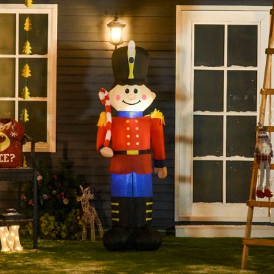 Festive 6ft Inflatable Nutcracker Toy Soldier with LED Lights