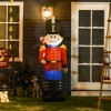 HOMCOM 6ft Christmas Inflatable Nutcracker Toy Soldier with Candy Cane, Outdoor Blow-Up Yard Decoration with LED Lights Display - 2 of 4