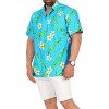 HAPPY BAY Men's Hawaiian Shirts Short Sleeve Button Down Shirt Floral Shirt Men Boho Holiday Casual Summer Beach Shirts for Men Funny - 2 of 4