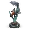 SPI Home Paradise Dolphin and Turtle Figurine – Brass Ocean Duo Sculpture, 7" Nautical Decorative Accent - 2 of 4