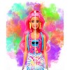 Barbie - Color Reveal ! Hair / Skin & Clothes Color Changing Doll Neon Themed Funky Tie-Dye Series - 3 of 4