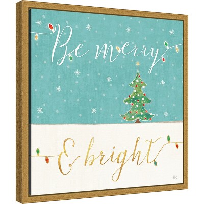Be Merry and Bright Christmas Tree Canvas Print