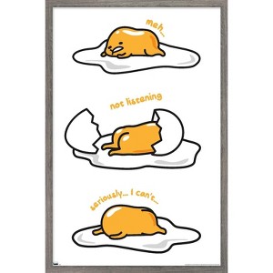 Trends International Gudetama - Not Listening Framed Wall Poster Prints - 1 of 4