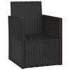 vidaXL Modern Patio Armchair: Weather-Resistant Black Poly Rattan with Cushion - 3 of 4