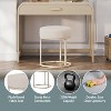 18" Swanson Backless Upholstered Metal Vanity Stool Bone White - Hillsdale Furniture: Round Padded Seat, Modern Design - 4 of 4