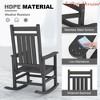 1/2 Piece Lawn Outdoor Rocking Chair, All-Weather Patio Rocking Chairs for Porch, Outdoor Patio Rockers w/ High Back & Wide Seat - 4 of 4
