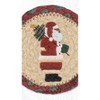 Earth Rugs 5" Santa Coaster – Farmhouse Rustic Christmas Tabletop Protector - 3 of 3