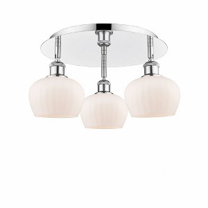 Fenton - 3 Light Flush Mount In Art Deco Style-8 Inches Tall and 18.25 Inches Wide - 1 of 1