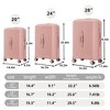 Gulches 3-Piece Luggage Set: 20"/24"/28" Pink ABS Spinner Suitcases with TSA Lock - 2 of 4