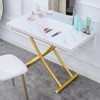 KWPZQEB Wood Lift Top Coffee Table with Metal legs, Height Adjustable Dining Center Table for Living Room, Dining Room, Bedroom - 4 of 4