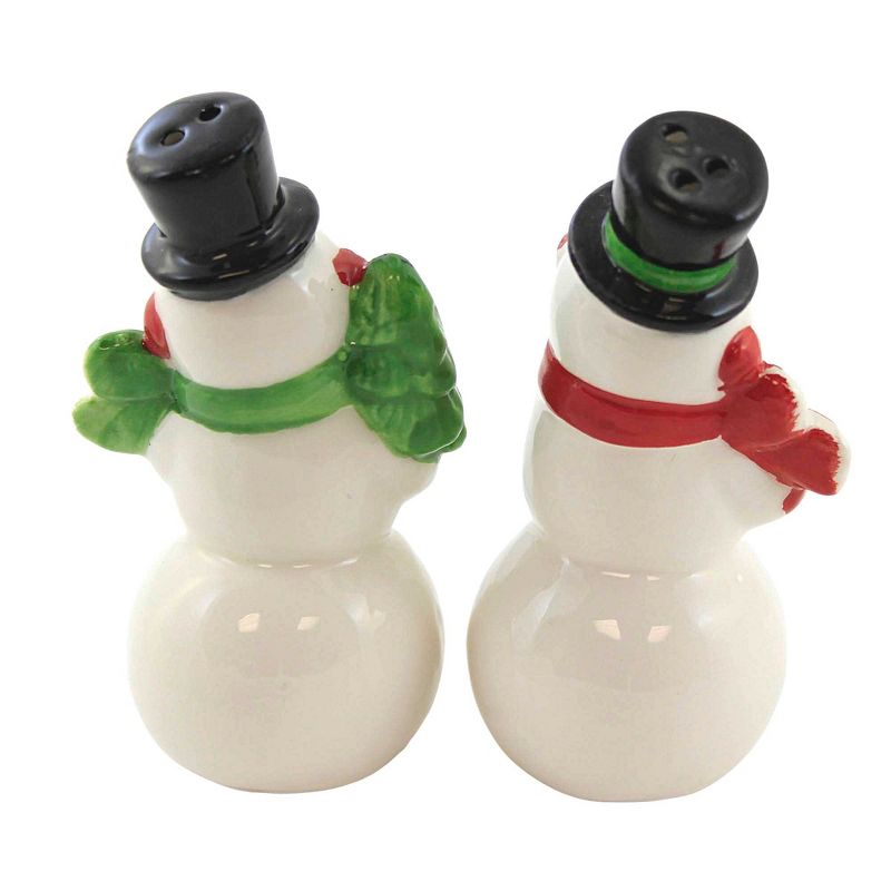 4.0 Inch Retro Snowman S / P Shakers Christmas Top Hat Winter Salt And Pepper Shakers, 3 of 4