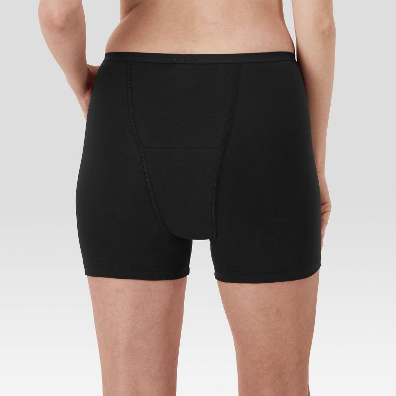 Hanes Women&#39;s 2pk Super Period Boy Shorts - Black, 6 of 7