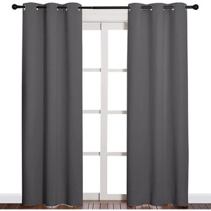 NICETOWN Grommet Top Blackout Curtains, Thermal Insulated Noise Reducing Window Drapes (Set of 2) - 1 of 4