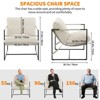 Coucheta Sling Accent Chair, Modern Linen/Corduroy Lounge Chair, Metal Frame Armchair with Shredded Foam Cushion, Accent Seat for Living Room/Bedroom - 2 of 4