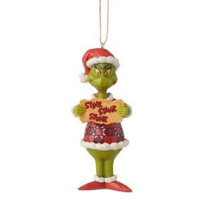 Jim Shore 5.0 Inch Grinch Stink Stank Stunk Ornament Dr. Seuss Tree Ornaments - 1 of 3