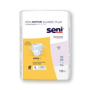 Seni Active Classic Plus Disposable Underwear Pull On with Tear Away Seams Large, S-LA18-AC2, Moderate - 1 of 4