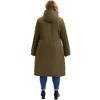 Women's Plus Size Waterproof Drawstring Waist Hooded Zipper Outdoor Long Trench Coats with Pockets - Agnes Orinda - 4 of 4
