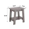 Nasitip 2PACK End Table,Wood Nightstand with 2-Tier Storage Shelf,Narrow Side Table for Small Spaces - 3 of 4