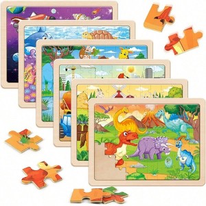 Wooden for 6 Packs 60 PCs Jigsaw , Educational Toys Gift for Exercise Concentration and Hands-on Ability - 1 of 4