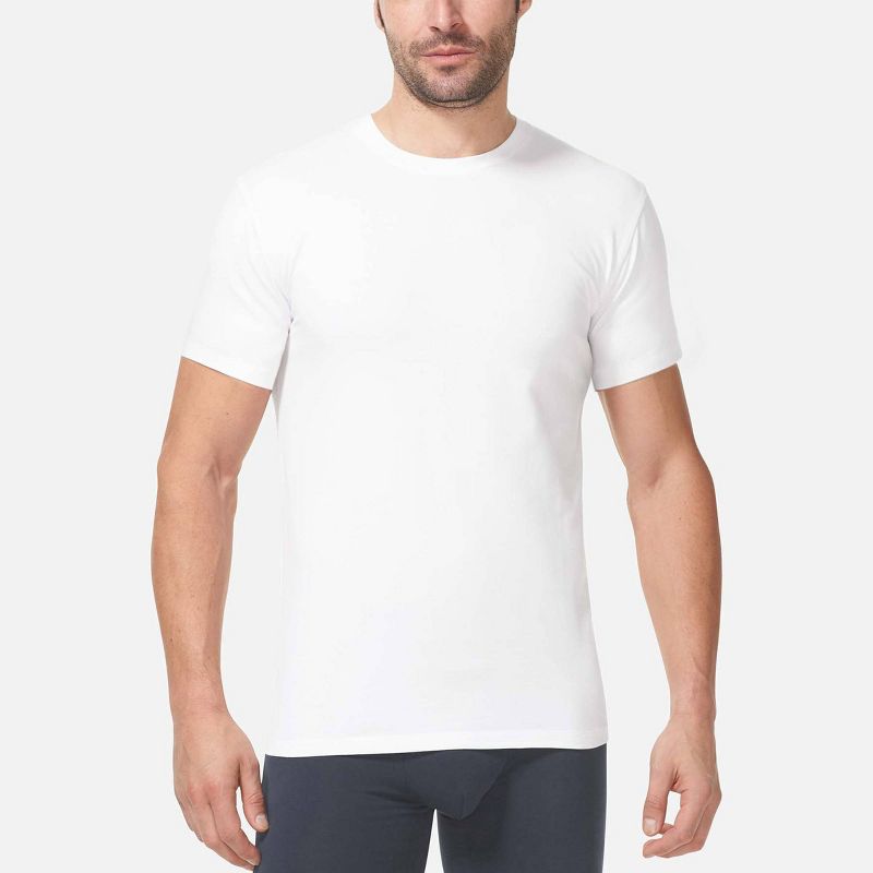 TJ | Tommy John™ Men's Crew Short Sleeve T-Shirt 2pk - White, 3 of 6
